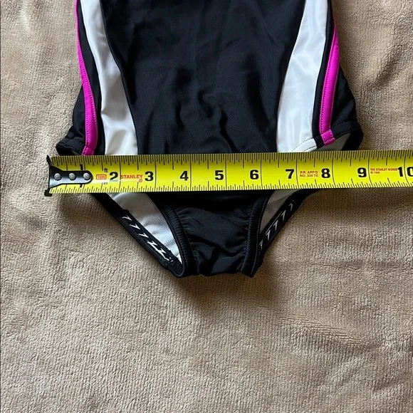 SPEEDO NWOT Pink and Black Racerback Full Coverage One Piece Swimsuit - Size 4 - Picture 10 of 11